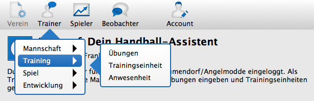 Torwurf: Trainer - Training